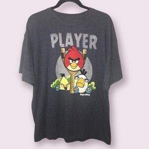 𝅺ANGRY Birds Mens Cotton Blend Graphic Short Sleeve Crewneck Shirt. Size XL